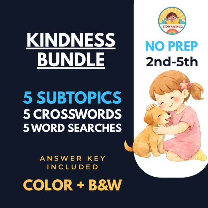 Kindness word search & crossword bundle for Grades 2-5 – cover