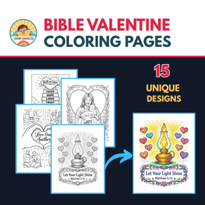 Bible Valentine coloring pages – cover