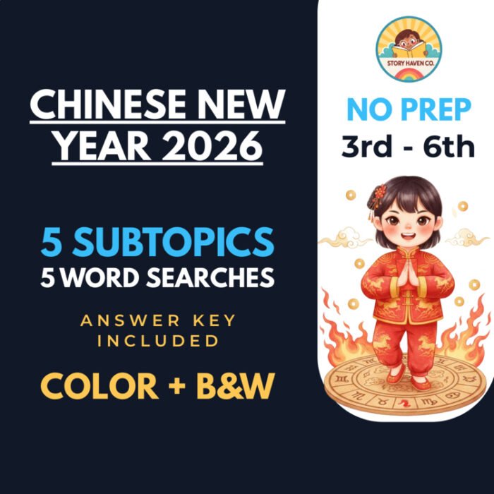 Chinese New Year 2026 activities for Grades 3-6 – cover