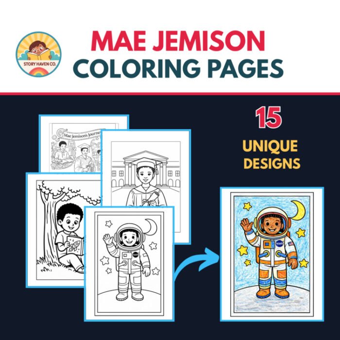 Mae Jemison coloring pages for Grades 3-12 – cover