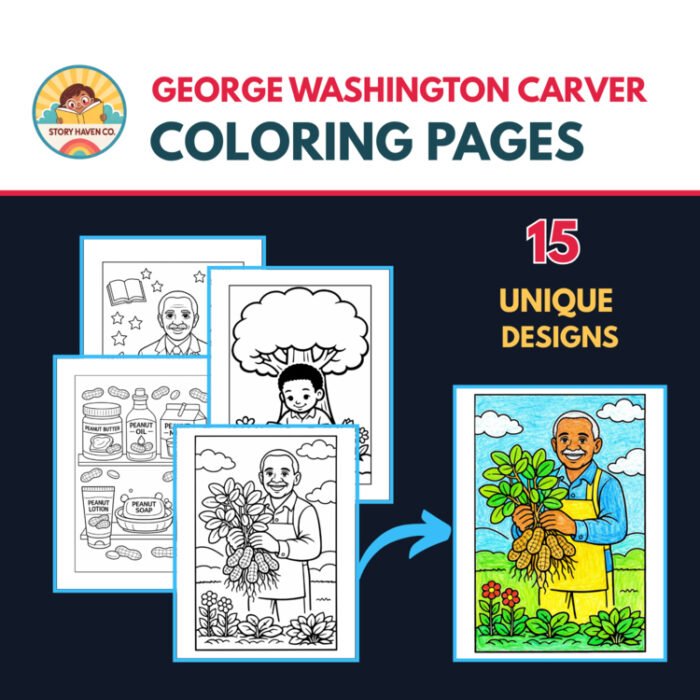 George Washington Carver coloring pages for Grades 2-5 – cover