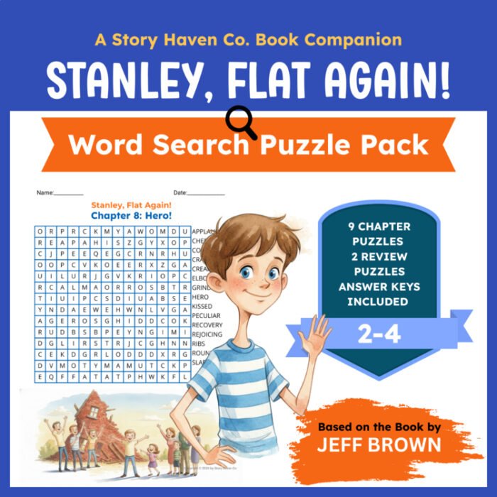 Stanley, Flat Again! word search for Grades 2-4 – cover