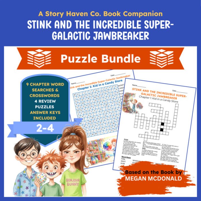 Stink and the Incredible Super-Galactic Jawbreaker vocabulary activities for Grades 2-4 – cover