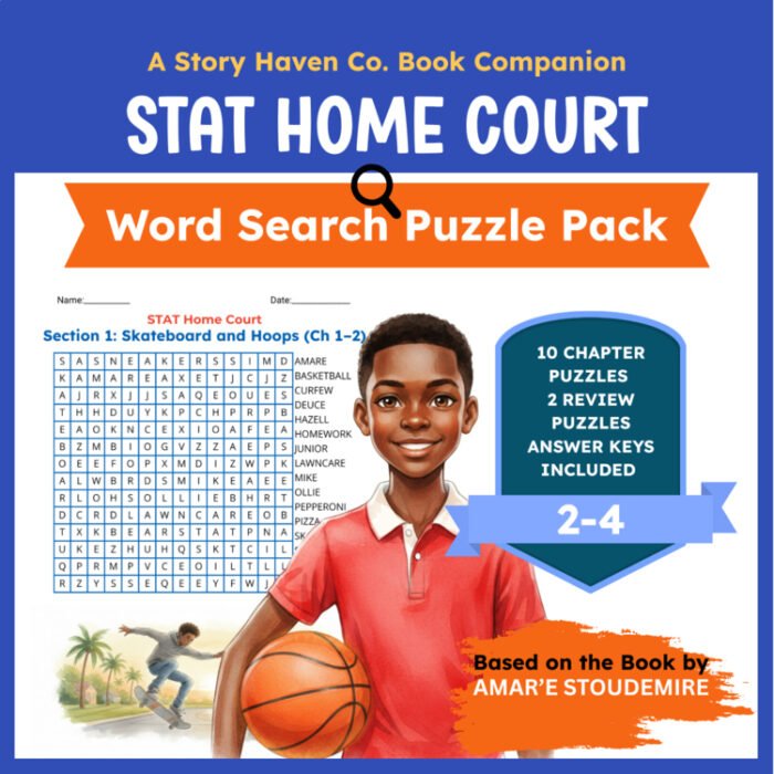 STAT: Home Court word search for Grades 2-4 – cover