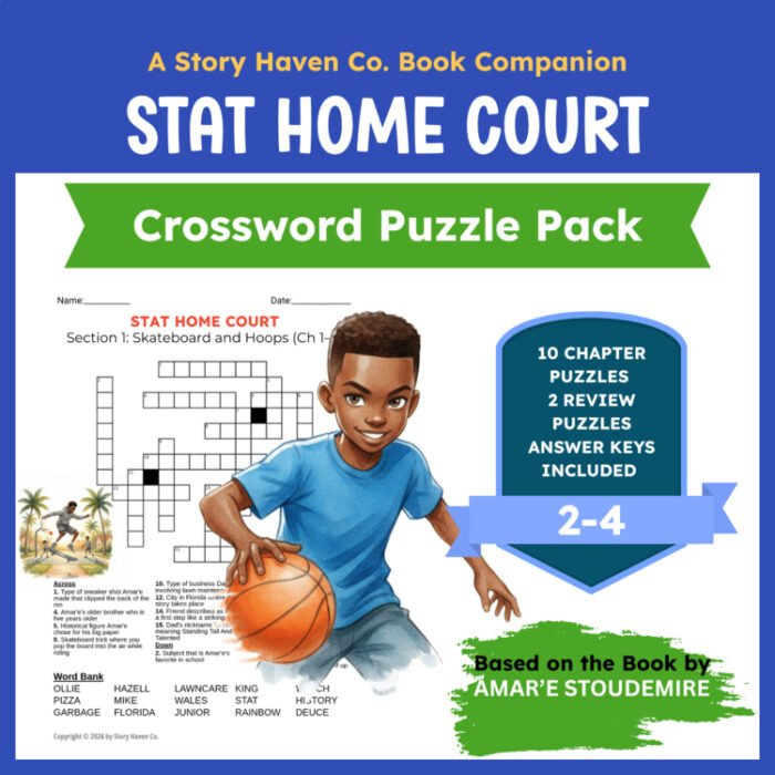 STAT: Home Court crossword puzzles for Grades 2-4 – cover
