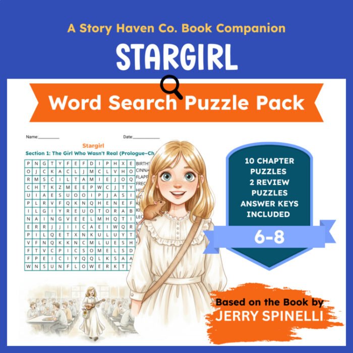 Stargirl word search for Grades 6-8 – cover