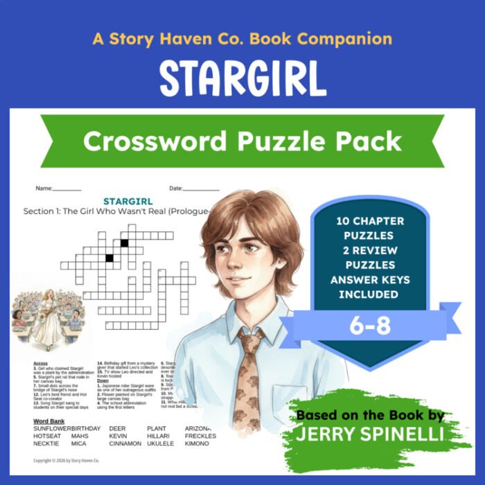Stargirl crossword puzzles for Grades 6-8 – cover