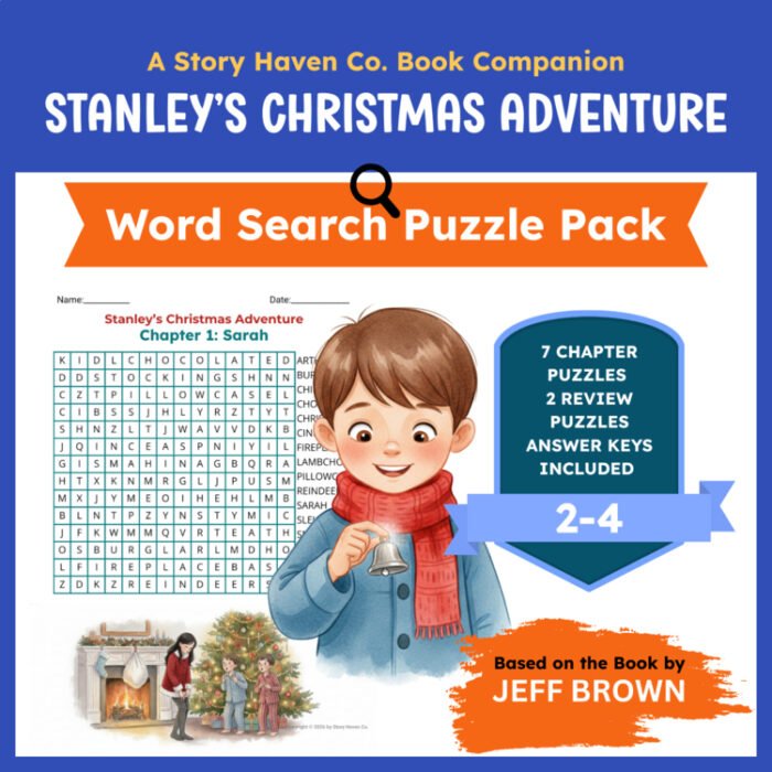 Stanley's Christmas Adventure word search for Grades 2-4 – cover