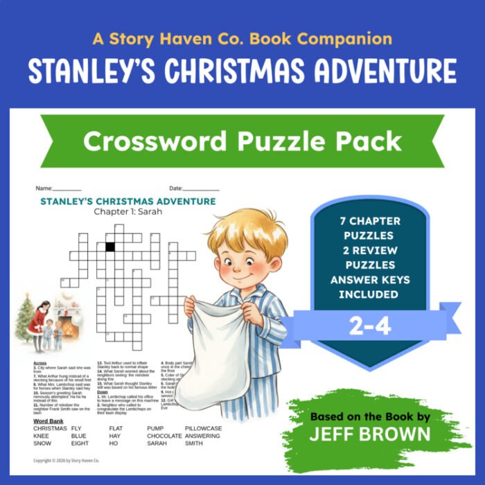 Stanley's Christmas Adventure crossword puzzles for Grades 2-4 – cover