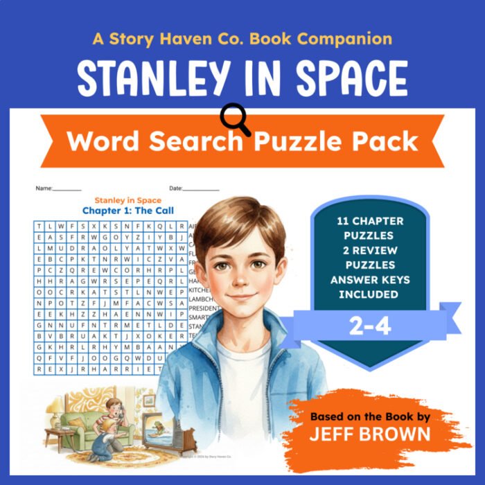 Stanley in Space word search for Grades 2-4 – cover