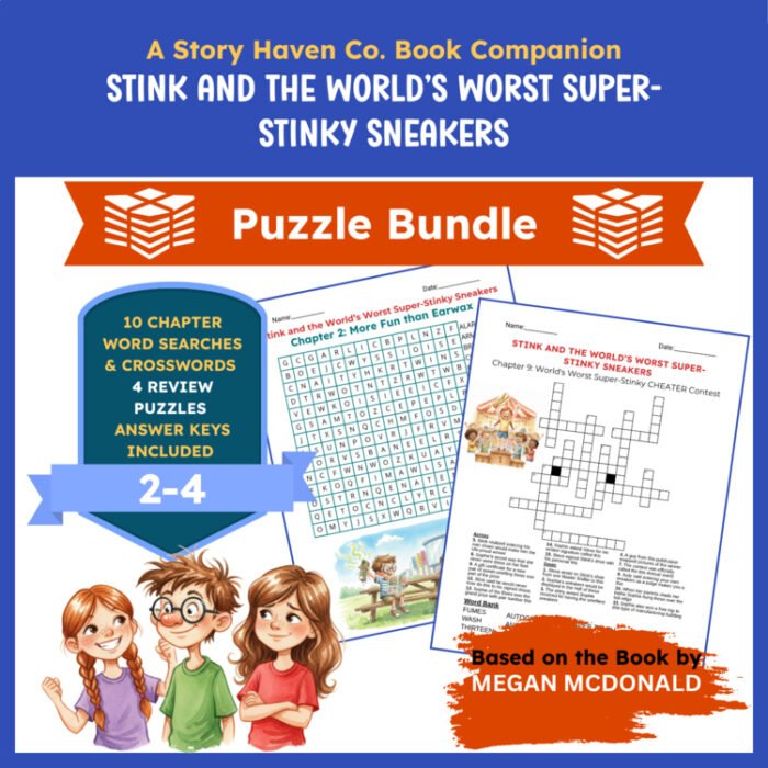 Stink and the World's Worst Super-Stinky Sneakers vocabulary activities for Grades 2-4 – cover