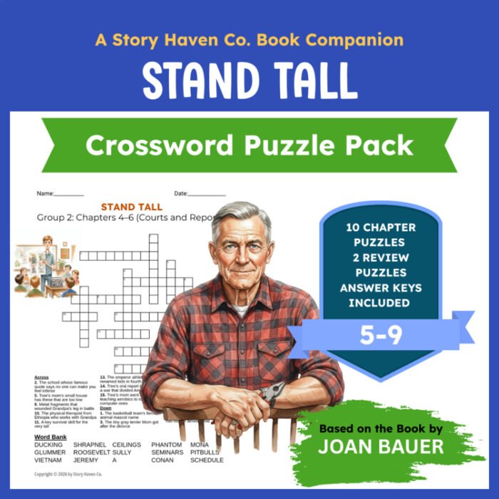 Stand Tall crossword puzzles for Grades 5-9 – cover