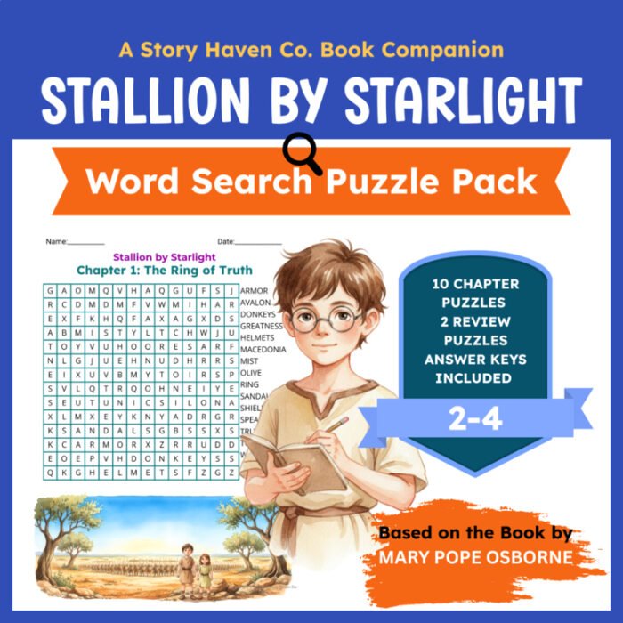 Stallion by Starlight word search for Grades 2-4 – cover