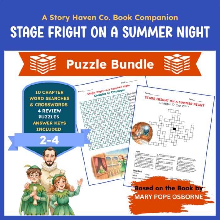 Stage Fright on a Summer Night vocabulary activities for Grades 2-4 – cover