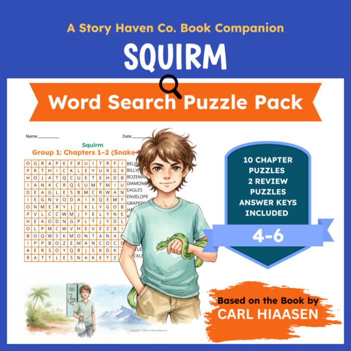 Squirm word search for Grades 4-6 – cover