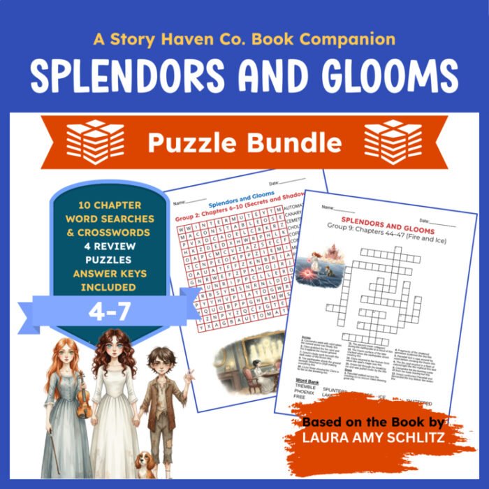 Splendors and Glooms vocabulary activities for Grades 4-7 – cover