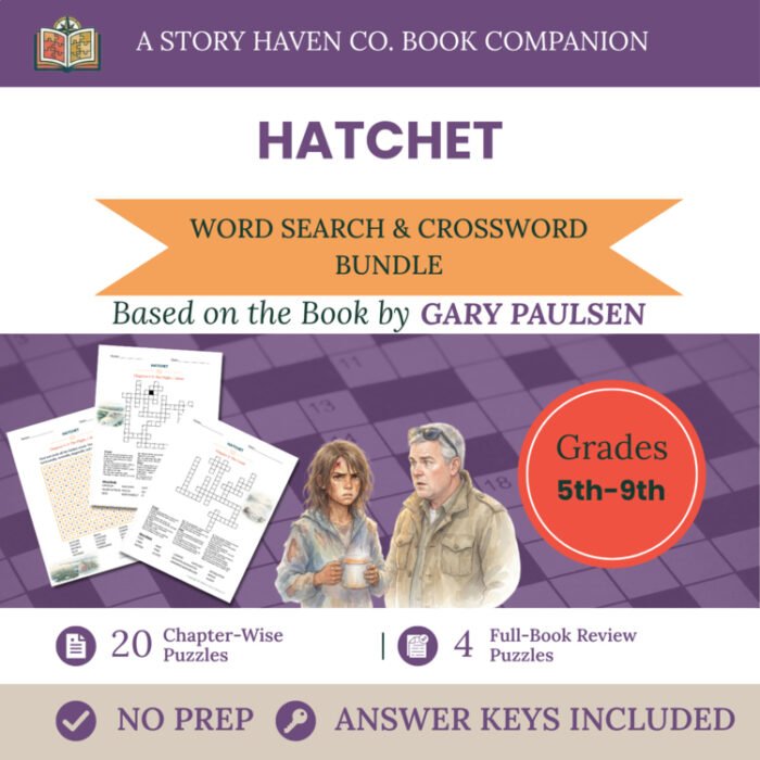 Hatchet vocabulary activities for Grades 5-9 – cover
