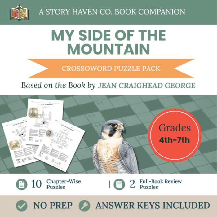 My Side of the Mountain crossword puzzles for Grades 4-7 – cover
