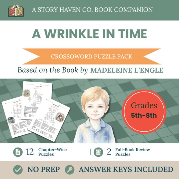 A Wrinkle in Time crossword puzzles for Grades 5-8 – cover