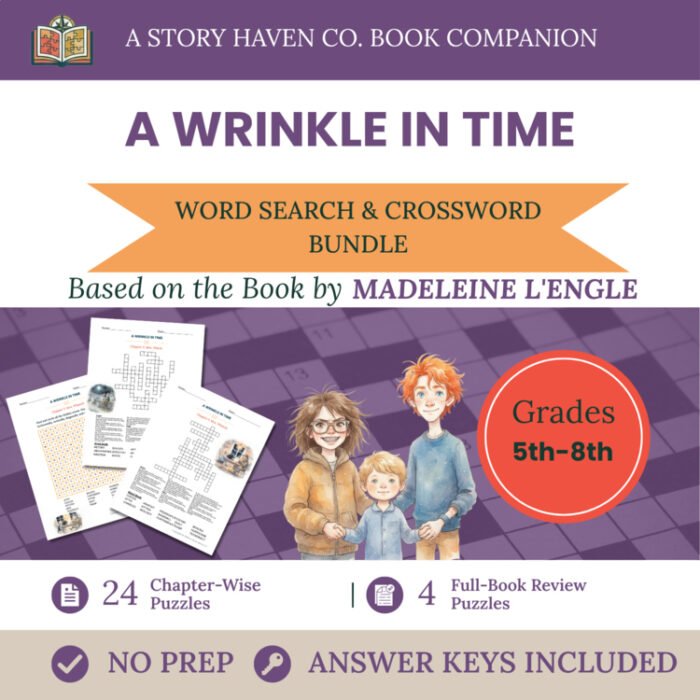 A Wrinkle in Time vocabulary activities for Grades 5-8 – cover