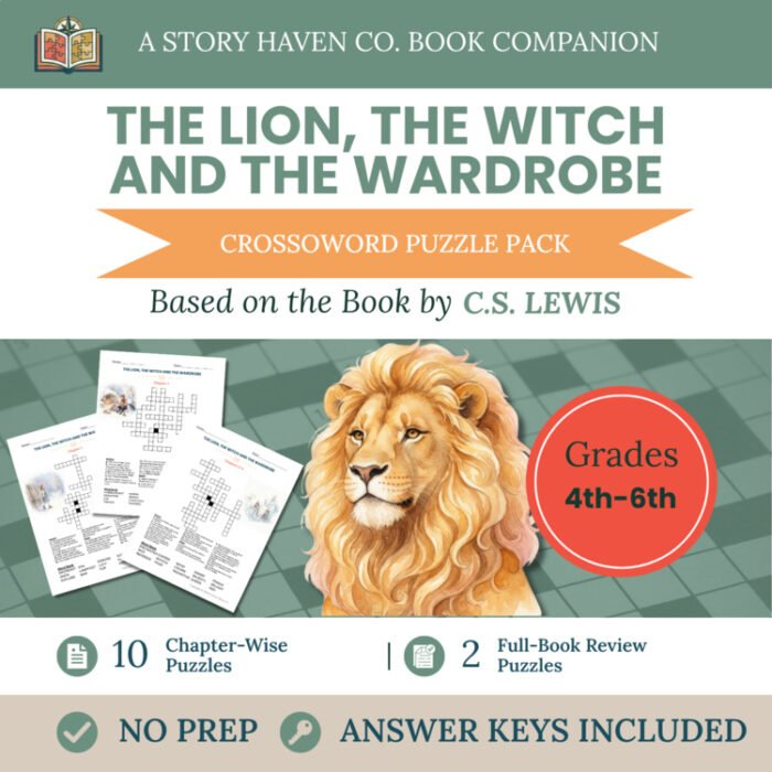 The Lion, the Witch and the Wardrobe crossword puzzles for Grades 4-6 – cover
