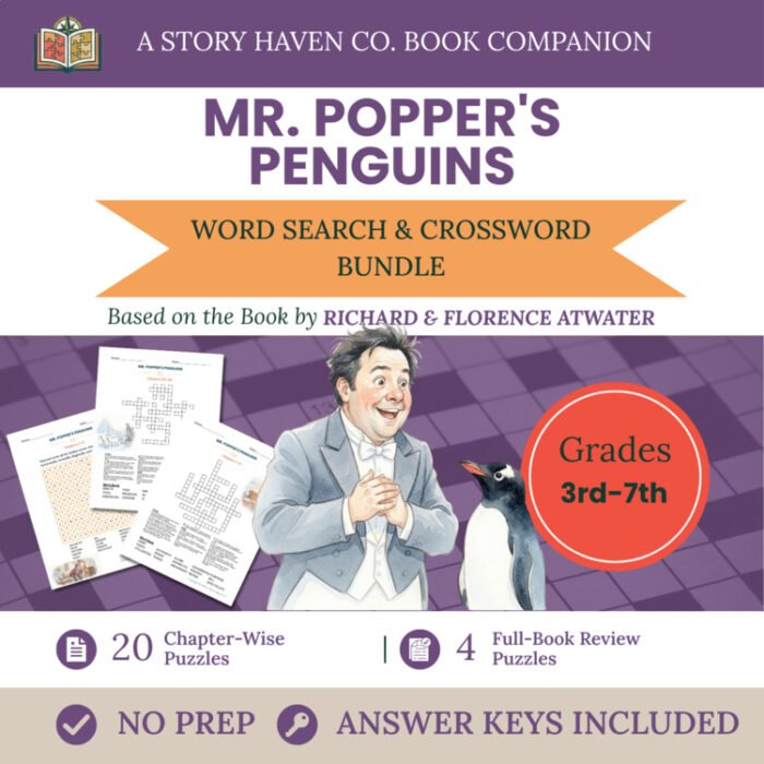 Mr. Popper's Penguins vocabulary activities for Grades 3-7 – cover
