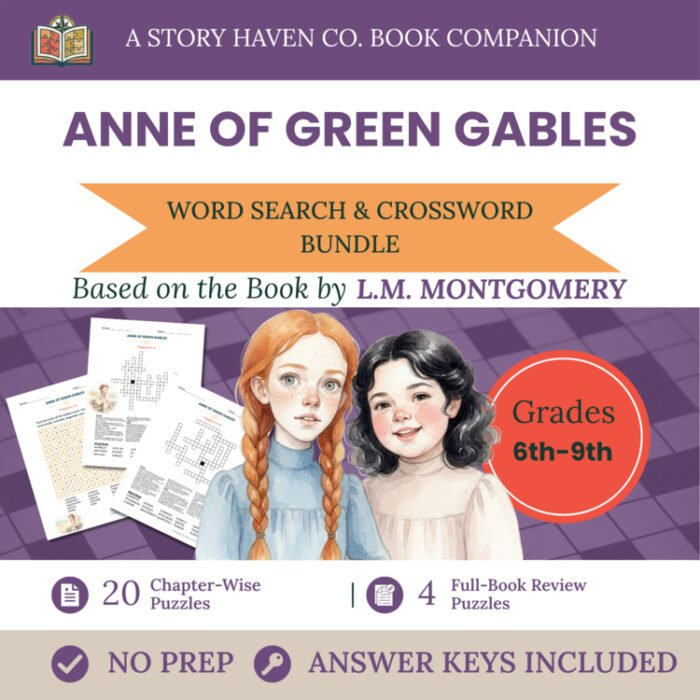 Anne of Green Gables vocabulary activities for Grades 5-9 – cover