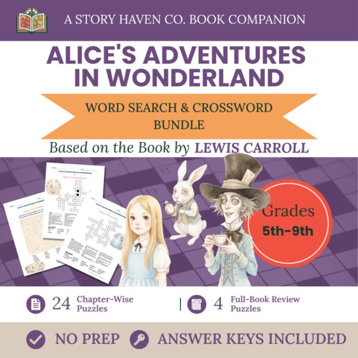 Alice's Adventures in Wonderland vocabulary activities for Grades 5-9 – cover