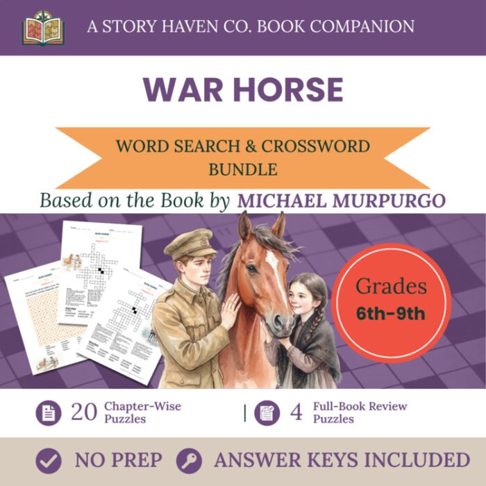 War Horse vocabulary activities for Grades 6-9 – cover