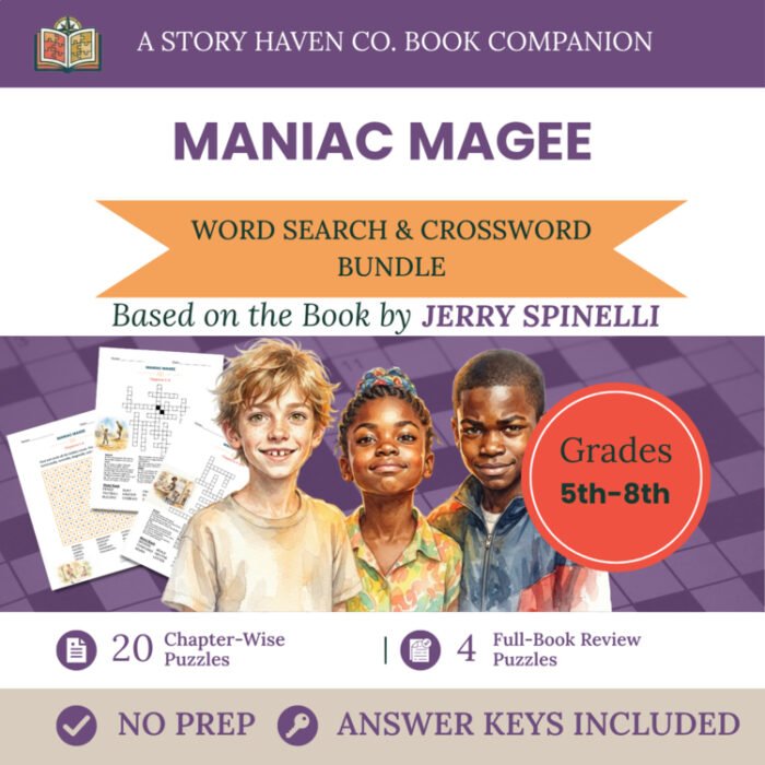 Maniac Magee vocabulary activities for Grades 5-8 – cover
