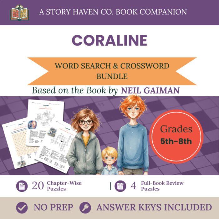 Coraline vocabulary activities for Grades 5-8 – cover