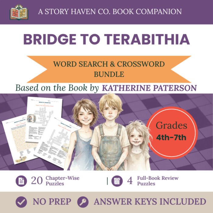 Bridge to Terabithia vocabulary activities for Grades 4-7 – cover