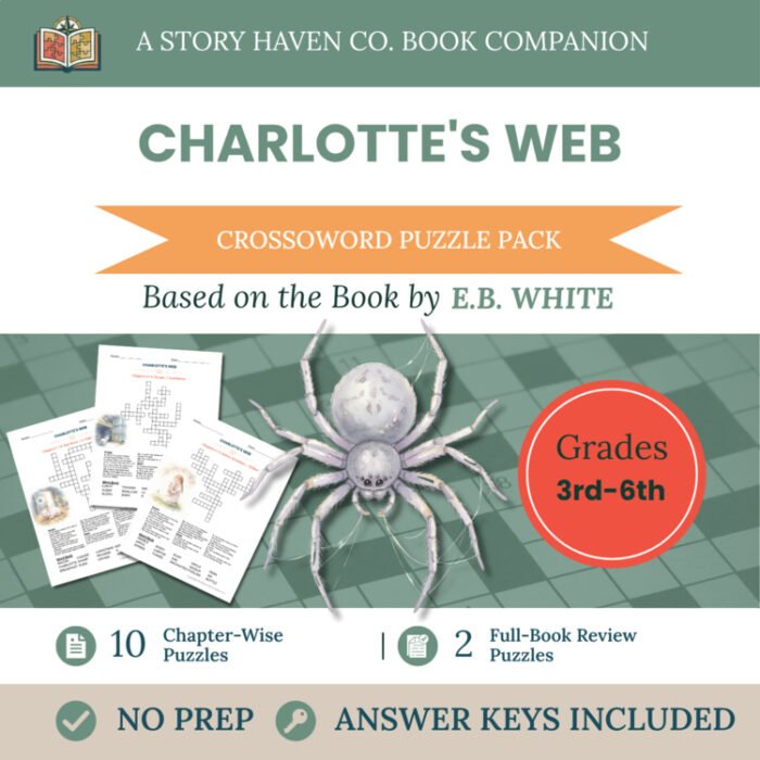 Charlotte's Web crossword puzzles for Grades 3–6 – cover