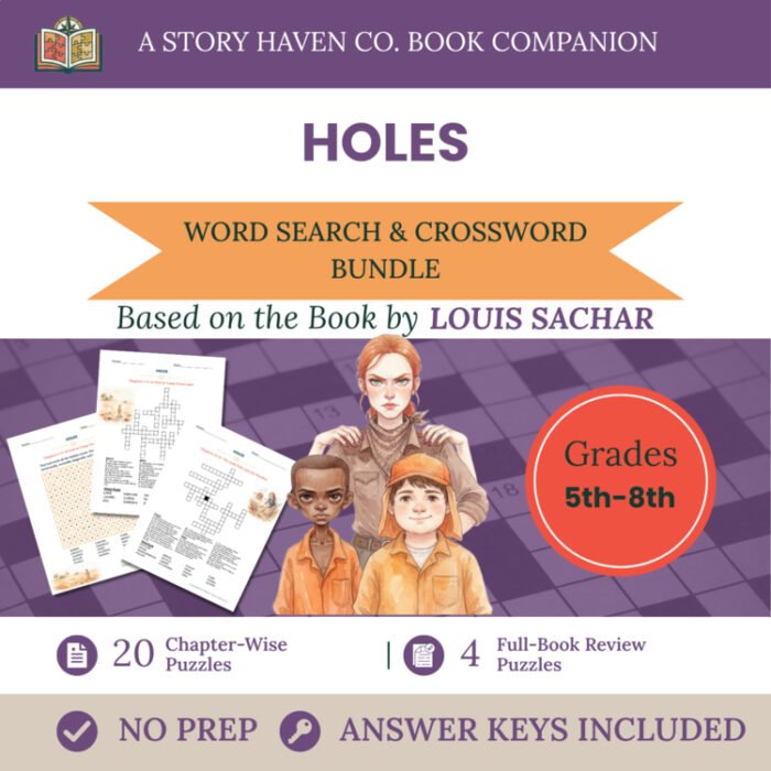 Holes vocabulary activities for Grades 5-8 – cover