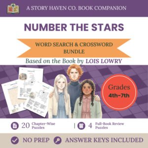 Number the Stars word search & crossword bundle for Grades 4–7 – cover