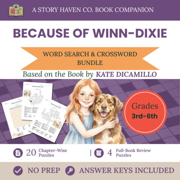 Because of Winn-Dixie vocabulary activities for Grades 3-6 – cover
