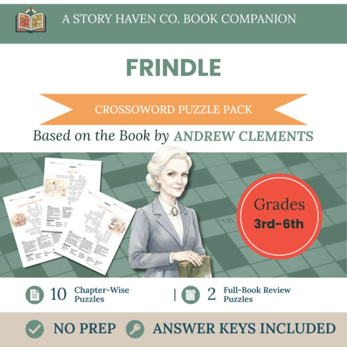 Frindle crossword puzzles for Grades 3-6 – cover