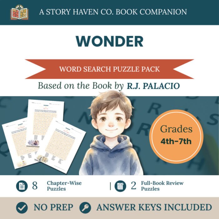 Wonder word search for Grades 4-7 – cover