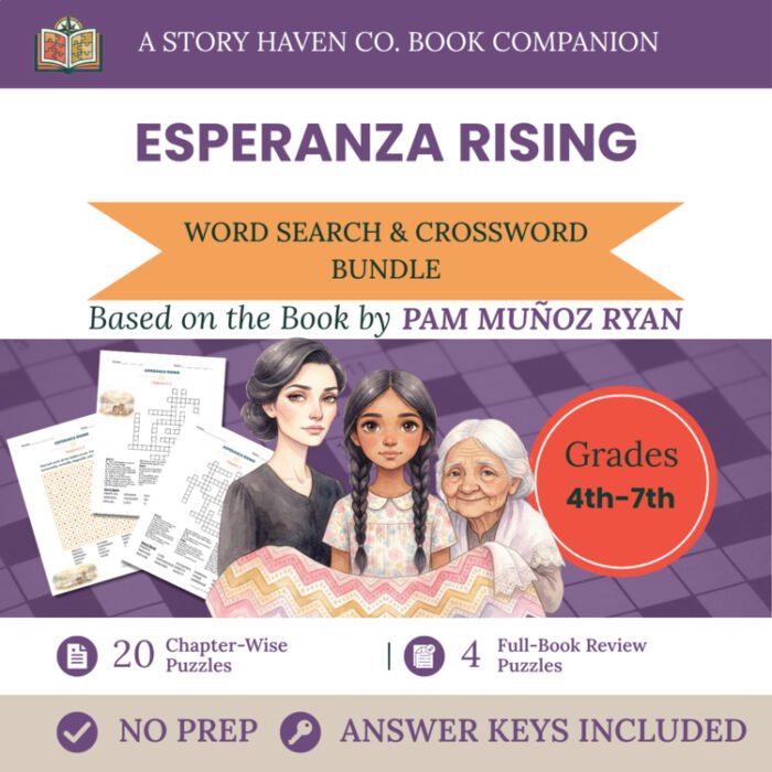 Esperanza Rising vocabulary activities for Grades 4-7 – cover