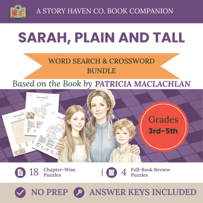 Sarah, Plain and Tall vocabulary activities for Grades 3-5 – cover