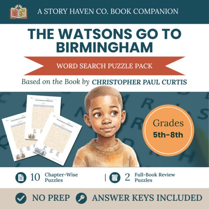 The Watsons Go to Birmingham—1963 word search for Grades 5-8 – cover