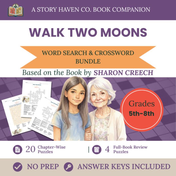 Walk Two Moons vocabulary activities for Grades 5-8 – cover
