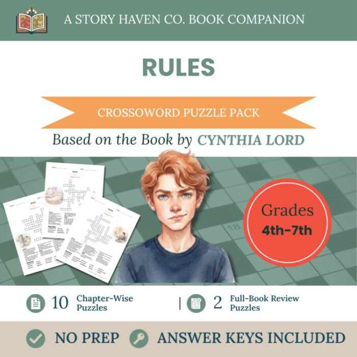Rules crossword puzzles for Grades 4-7 – cover