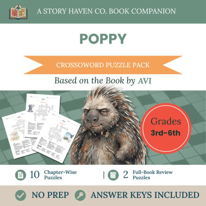 Poppy crossword puzzles for Grades 3-6 – cover