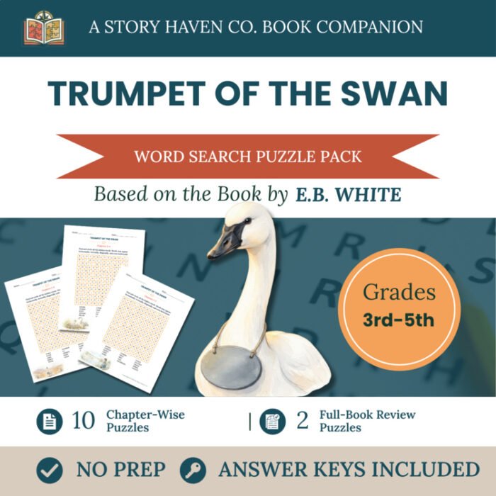 The Trumpet of the Swan word search for Grades 3-5 – cover