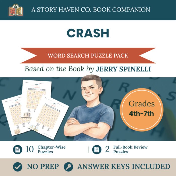 Crash word search for Grades 4-7 – cover