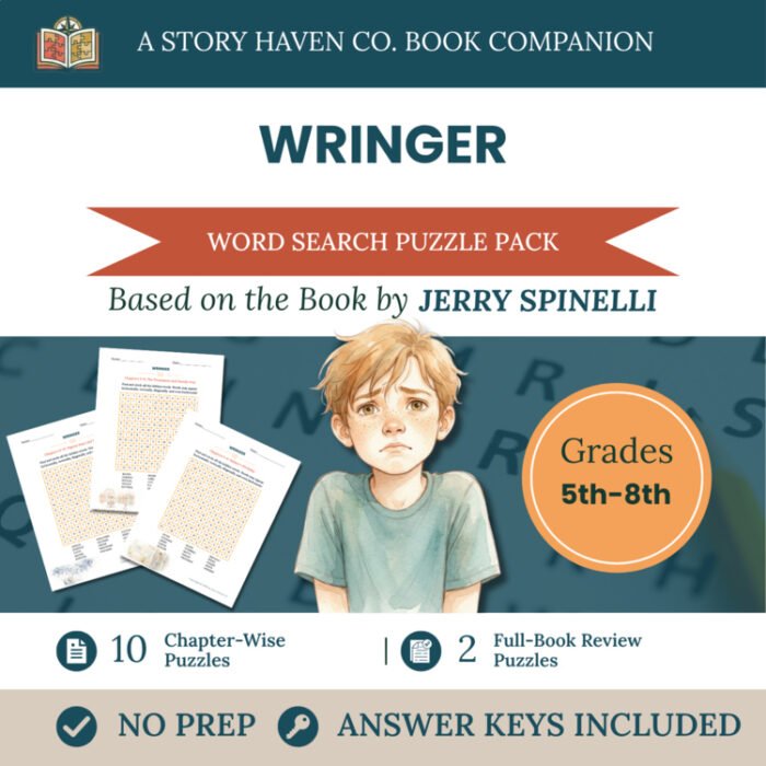Wringer word search for Grades 5-8 – cover