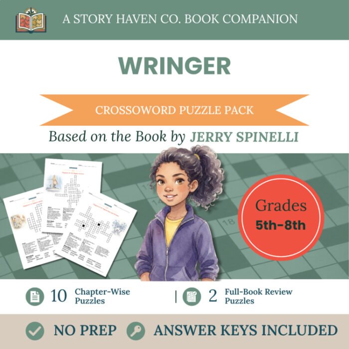Wringer crossword puzzles for Grades 5-8 – cover