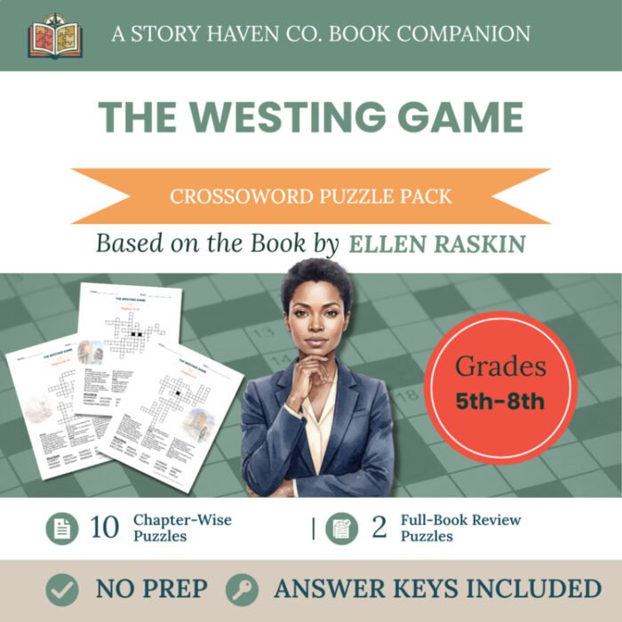The Westing Game crossword puzzles for Grades 5-8 – cover