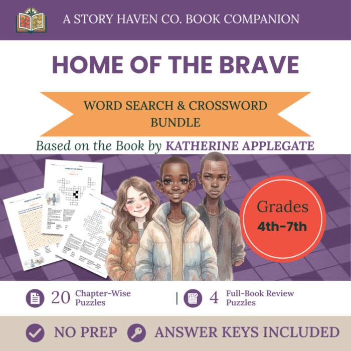 Home of the Brave vocabulary activities for Grades 4-7 – cover